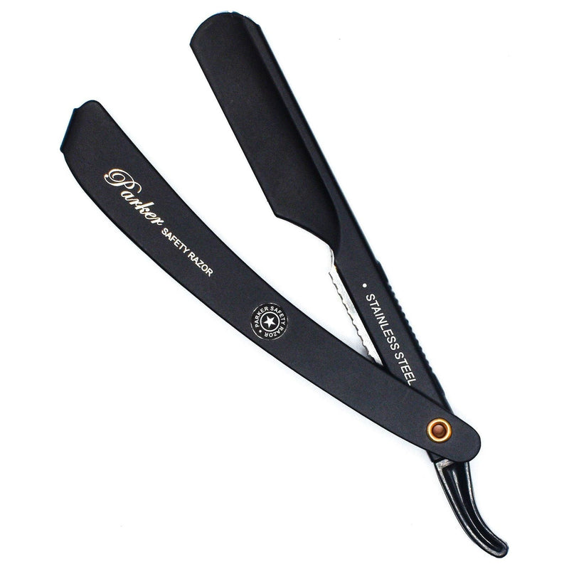 Parker Parker PTABK Stainless Steel Black Adjustable Barber Razor Barber Razor Dark Slate Gray