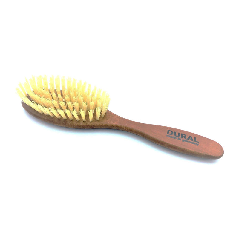 Dural Dural Hair Brush 7 Rows Pear Wood Light Natural Bristles Hair Brush Dark Khaki