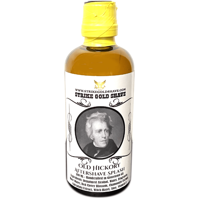 Strike Gold Shave Strike Gold Shave Old Hickory Shaving Collection Shaving Set Dark Khaki Aftershave 3.4 oz