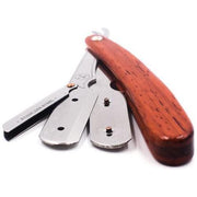 Parker Parker SRRW Clip-Type Rosewood Handle Stainless Steel Straight Barber Shavette Razor Shavette Razor Dark Slate Gray