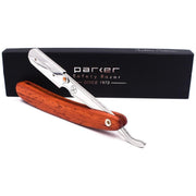 Parker Parker SRRW Clip-Type Rosewood Handle Stainless Steel Straight Barber Shavette Razor Shavette Razor Black