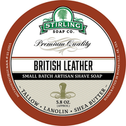 Stirling Soap Co Stirling Soap Co. British Leather Shaving Collection Shaving Set Light Gray Shaving Soap 5.8oz