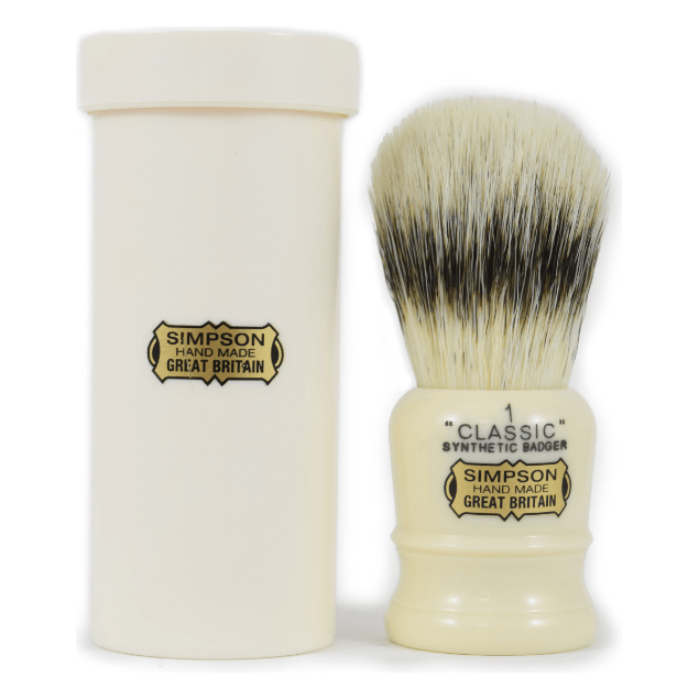 Simpsons Simpsons 1 Classic Synthetic Badger Shaving Brush Shaving Brush Light Gray