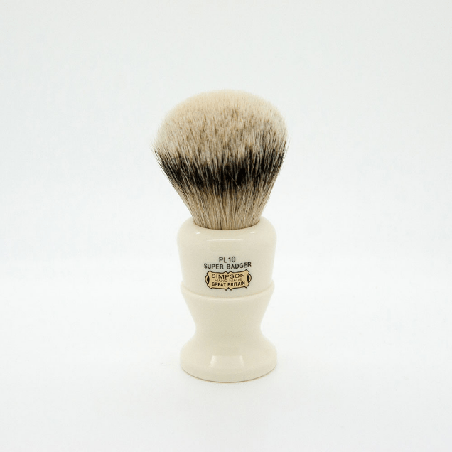 Simpsons Simpsons Polo 10 Super Badger Shaving Brush Shaving Brush White Smoke