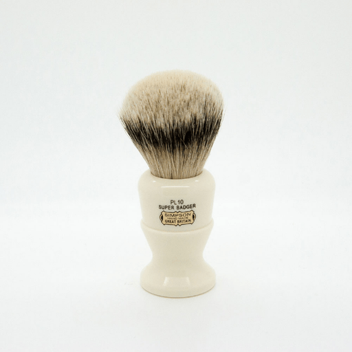Simpsons Simpsons Polo 10 Super Badger Shaving Brush Shaving Brush White Smoke