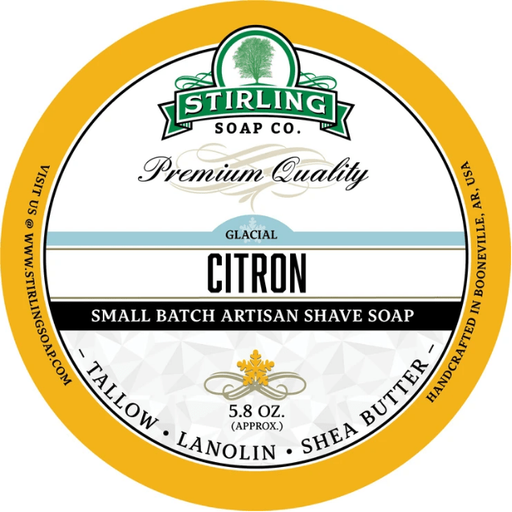 Stirling Soap Co Stirling Soap Co. Glacial Citron Shaving Collection Shaving Set Black Shaving Soap 5.8oz