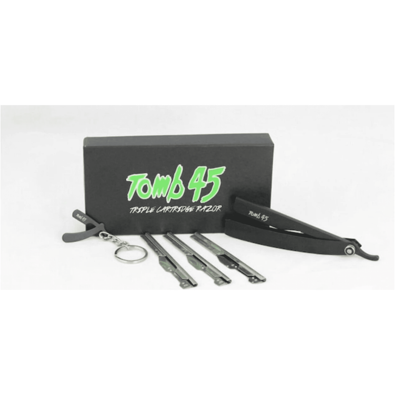 Tomb 45 Tomb 45 Triple Cartridge Razor Handle - Black Razor Handle Dark Slate Gray
