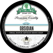 Stirling Soap Co Stirling Soap Co. Glacial - Obsidian Shaving Collection Shaving Set Light Gray Shaving Soap 5.8oz