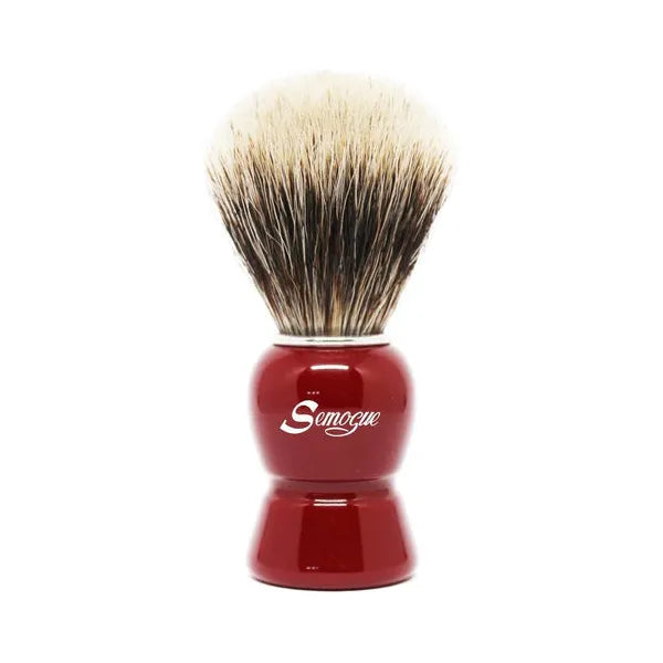 Semogue Semogue Galahad-c3 Finest Badger Shaving Brush - Imperial Red Shaving Brush Antique White