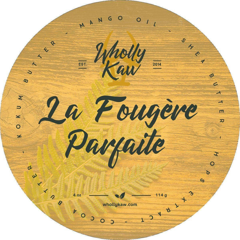 WhollyKaw Wholly Kaw La Fougere Parfaite Shaving Collection Shaving Set Sandy Brown Vegan Shaving Soap 4 oz