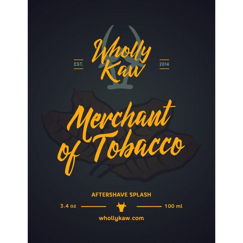 WhollyKaw Wholly Kaw Merchant of Tobacco Shaving Collection Shaving Set Dark Slate Gray Aftershave Splash 4 oz