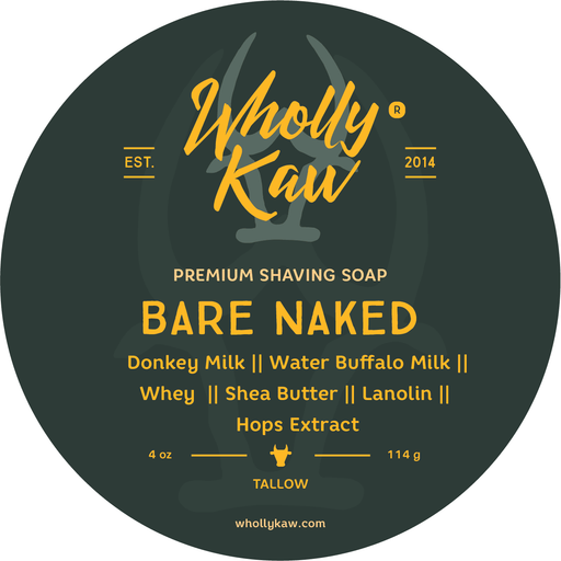 WhollyKaw Wholly Kaw Bare Naked Shaving Collection Shaving Set Dark Slate Gray Tallow Shaving Soap 4 oz