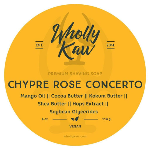 WhollyKaw Wholly Kaw Chypre Rose Concerto Shaving Collection Shaving Set Goldenrod Shaving Soap 4 oz / Vegan