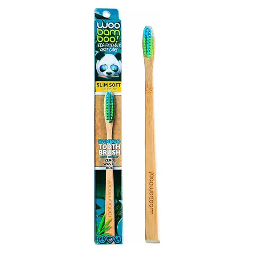Woobamboo Woobamboo Soft Slim Handle Bamboo Toothbrush Bamboo Toothbrush Dark Slate Gray