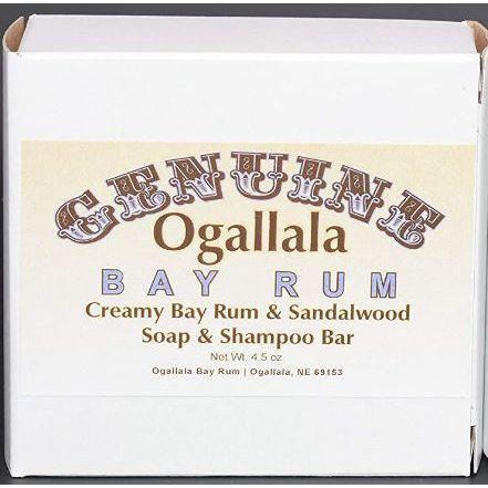 Ogallala Ogallala Bay Rum & Sandalwood Creamy Soap & Shampoo Bar 4.5 Oz Bath Soap & Shampoo Bar Beige