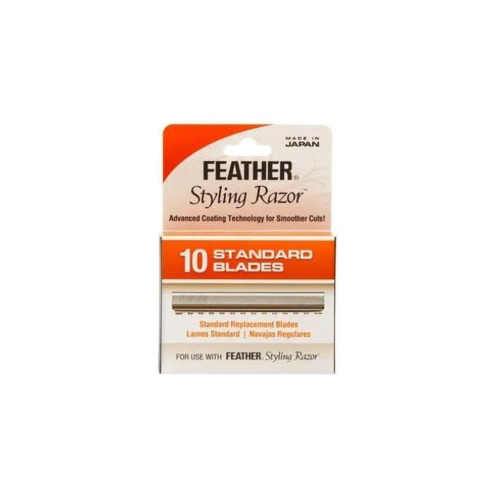 Feather Feather 10 Standard blades for use with the FEATHER? Styling Razor Shaving & Grooming Light Gray