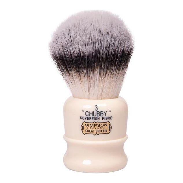 Simpsons Simpson Chubby 3 Sovereign Grade Synthetic Fibre Shaving Brush Shaving Brush Light Gray