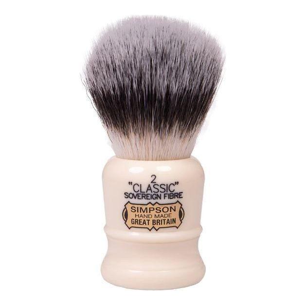 Simpsons Simpson Classic 2 Sovereign Grade Synthetic Fibre Shaving Brush Shaving Brush Gray