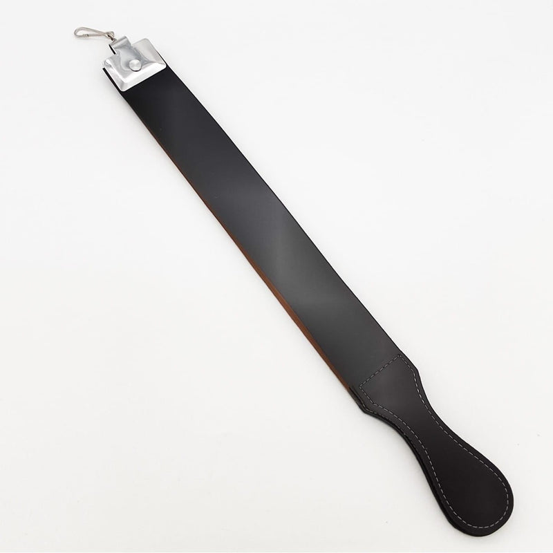 Dural Dural Straight Razor Strop Leather Sharpening Strap 20" Black Barber Strop Straight Razor Strop White Smoke