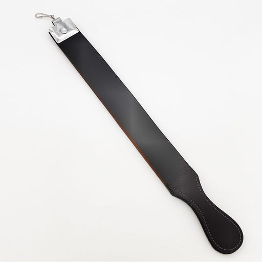 Dural Dural Straight Razor Strop Leather Sharpening Strap 20" Black Barber Strop Straight Razor Strop White Smoke