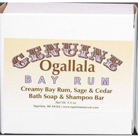 Ogallala Ogallala Bay Rum, Sage & Cedar Creamy Soap & Shampoo Bar 4.5 Oz Bath Soap & Shampoo Bar Beige