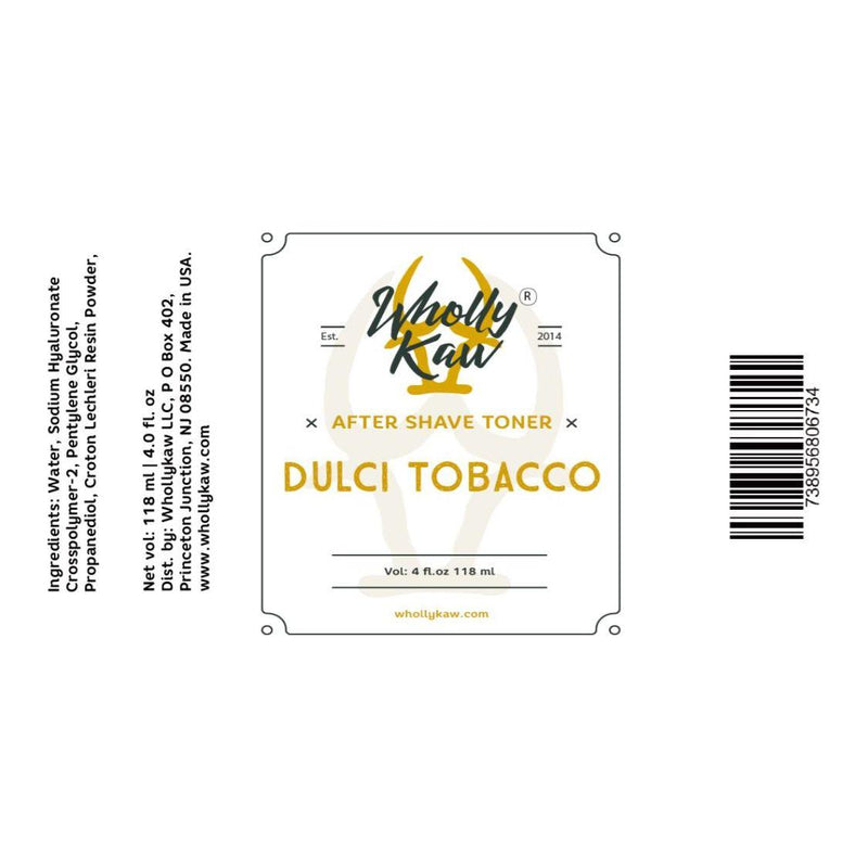 WhollyKaw Wholly Kaw Dulci Tabacco Shaving Collection Shaving Set Dark Slate Gray Aftershave Toner 4 oz