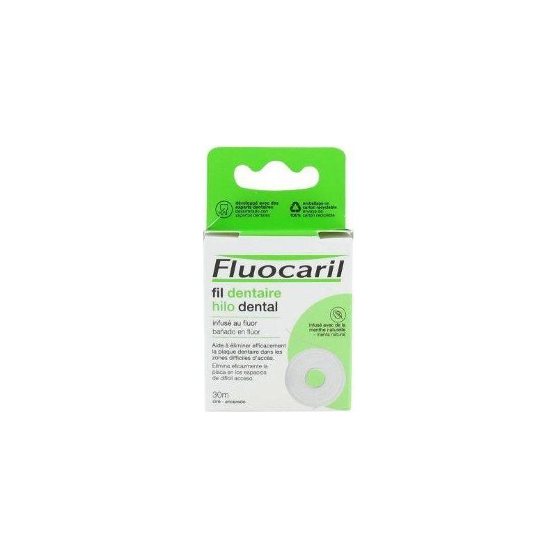 Fluocaril Fluocaril Dental Floss Infused With Fluorine 30m Oral Care Light Gray