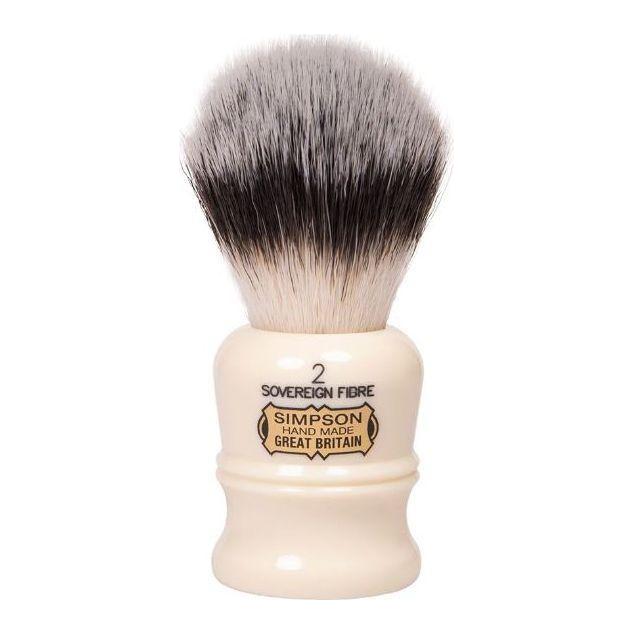 Simpsons Simpson Duke 2 Sovereign Grade Synthetic Fibre Shaving Brush Shaving Brush Light Gray