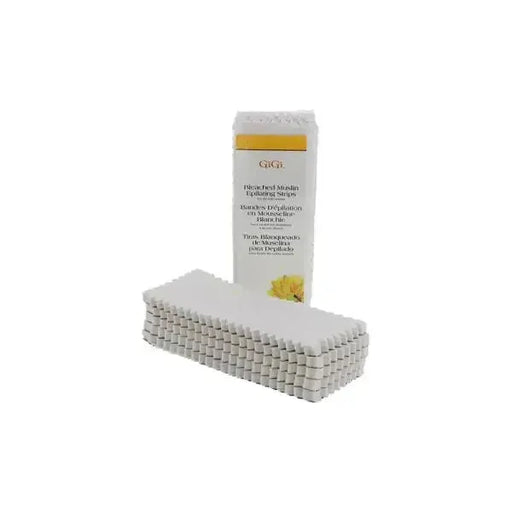 GiGi Gigi Bleached Muslin Epilating Strips Small (1.75 x 4.5) 100 Strips - 16 Oz Epilating Strips Gray