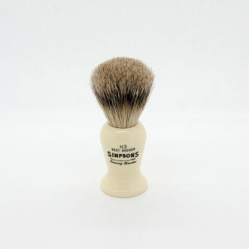Simpsons Simpsons Harvard H3 Best Badger Shaving Brush Shaving Brush White Smoke
