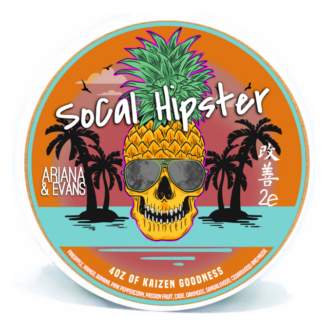 Ariana & Evans Ariana & Evans - Socal Hipster Shaving Collection Shaving Set Chocolate Hipster Aftershave & Skin Food 100ml,Kaizen 2e Shaving Soap 4 oz