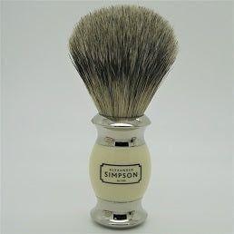 Simpsons Alexander Simpson Est. 1919 Classic Super Badger Mach III Shaving Set Ivory Shaving Set Gray