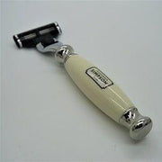 Simpsons Alexander Simpson Est. 1919 Classic Super Badger Mach III Shaving Set Ivory Shaving Set Dark Gray