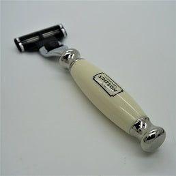 Simpsons Alexander Simpson Est. 1919 Classic Super Badger Mach III Shaving Set Ivory Shaving Set Dark Gray