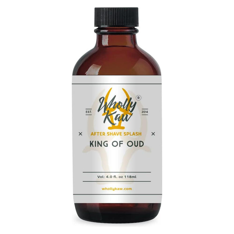 WhollyKaw Wholly Kaw King of Oud Shaving Collection Shaving Set Dark Slate Gray Aftershave Splash 4 oz