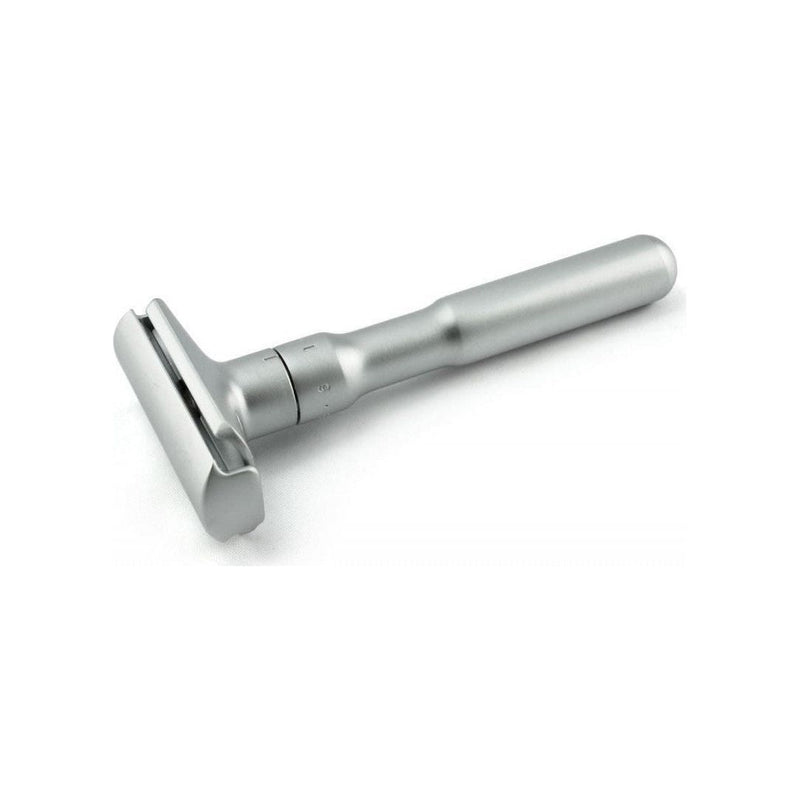 Merkur Merkur Futur Adjustable Safety Razor Gift Tin & Blades - Satin Safety Razor Light Gray