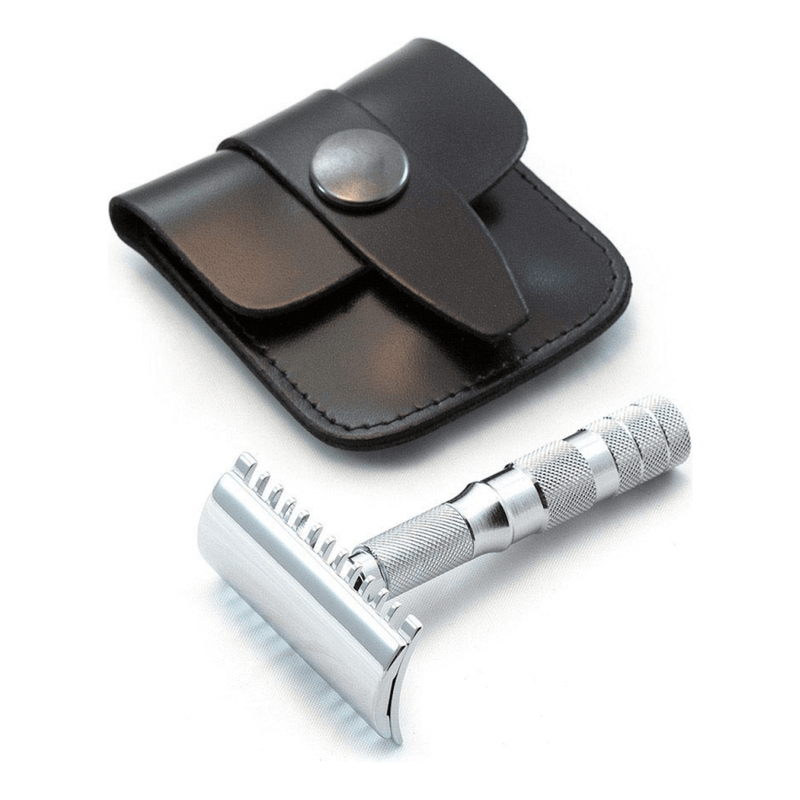 Merkur Merkur 985CL Open Chrome Travel Double Edge Safety Razor Safety Razor Dark Slate Gray