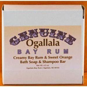 Ogallala Ogallala Bay Rum & Sweet Orange Creamy Soap & Shampoo Bar 4.5 Oz Bath Soap & Shampoo Bar Gray