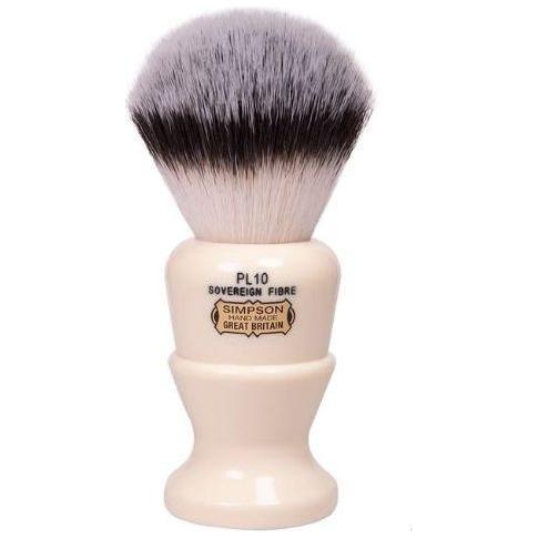 Simpsons Simpson Polo Pl10 Sovereign Grade Synthetic Fibre Shaving Brush Shaving Brush Light Gray