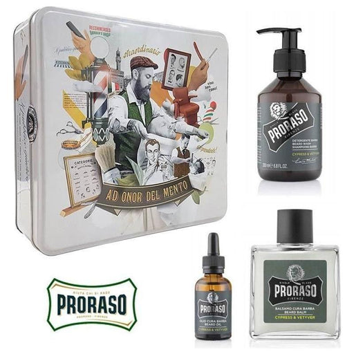 Proraso Proraso Gift Vintage Beard Kit Cypress & Vetyver Beard Kit Light Gray