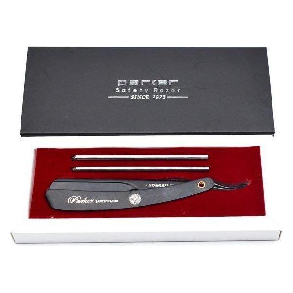 Parker Parker PTABK Stainless Steel Black Adjustable Barber Razor Barber Razor Dark Slate Gray