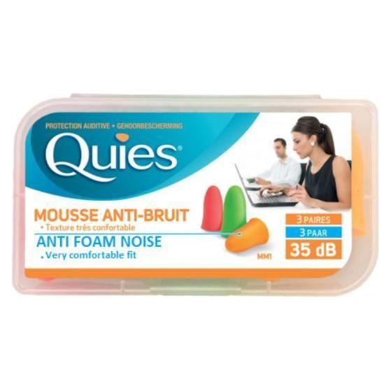 Quies Quies Anti Noise Foam Earplugs 35 db - 3 pairs Health & Medicine Dark Cyan