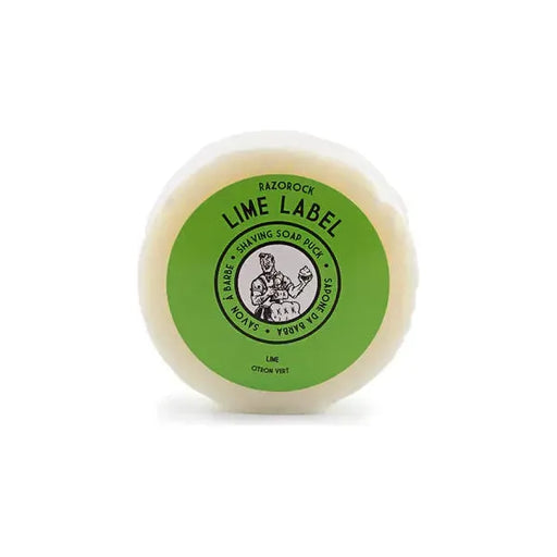 RazoRock RazoRock Lime Label Shaving Soap Puck 100g Shaving Soap Light Gray