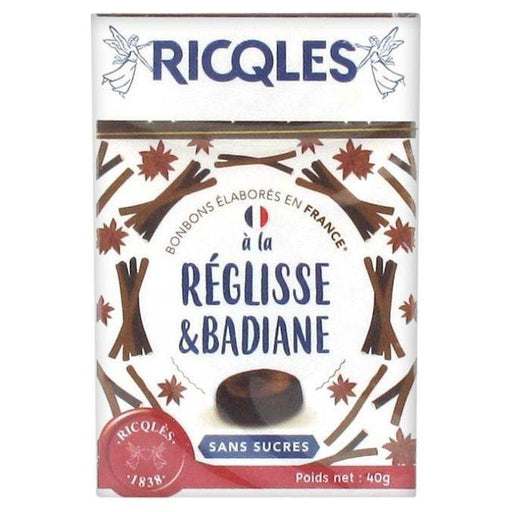 Ricqles Ricqles Sugar Free Candies Licorice and Star Anise 40g Hard Candy Dim Gray