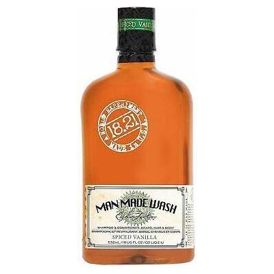 18.21 18.21 Man Made:Wash Spiced Vanilla 18 oz Body Wash Chocolate