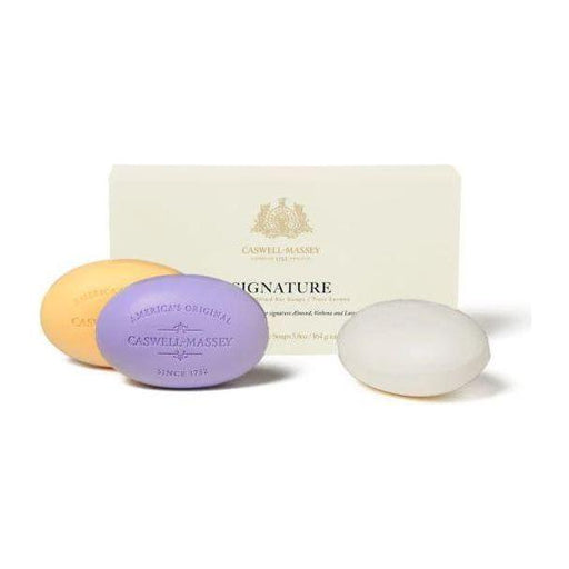 Caswell Massey Caswell-Massey Bath Soap Box of Three 5.8 oz Each Bar Collection Bar Soap Light Gray Signature