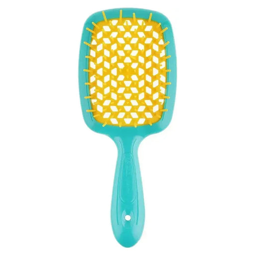 Janeke Janeke SuperBrush Turquoise & Yellow Hair Brush Hair Brush Goldenrod