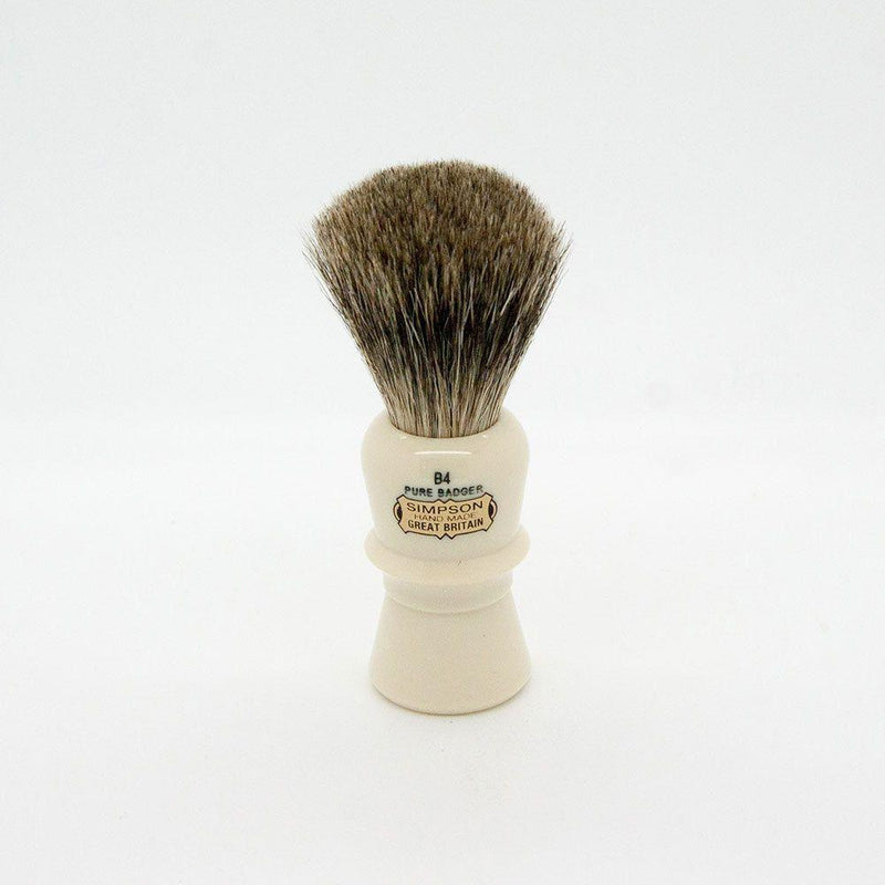 Simpsons Simpson Beaufort B4 Pure Badger Shaving Brush Shaving Brush White Smoke