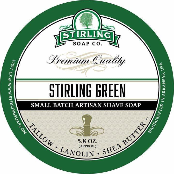 Stirling Soap Co Stirling Soap Co. Stirling Green Shaving Collection Shaving Set Light Gray Shaving Soap 5.8oz