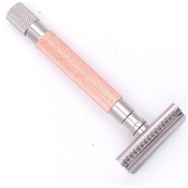 Parker Parker 55SL-RG Rose Gold Semi Slant 3 Piece Safety Razor Safety Razor Misty Rose